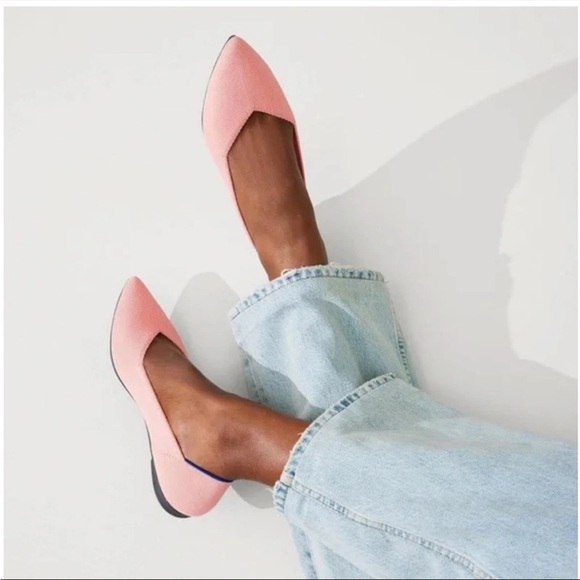 Rothy’s The Point Flat Pink Carnation Knit Ballet Flats Size 10.5 New NWOB - Picture 4 of 10